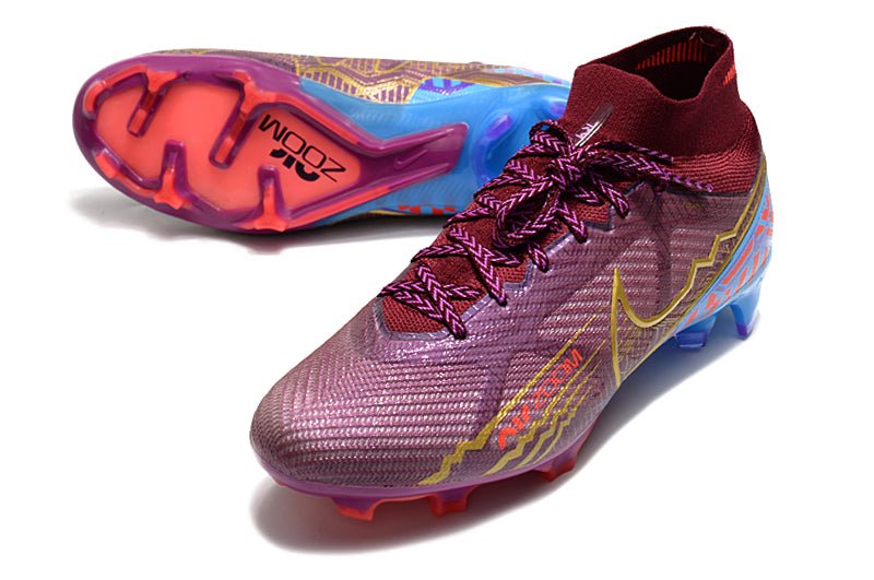 Nike Mercurial Superfly 9 Elite SG – KM – Foncé Betterave Métallique Or - FootXPert