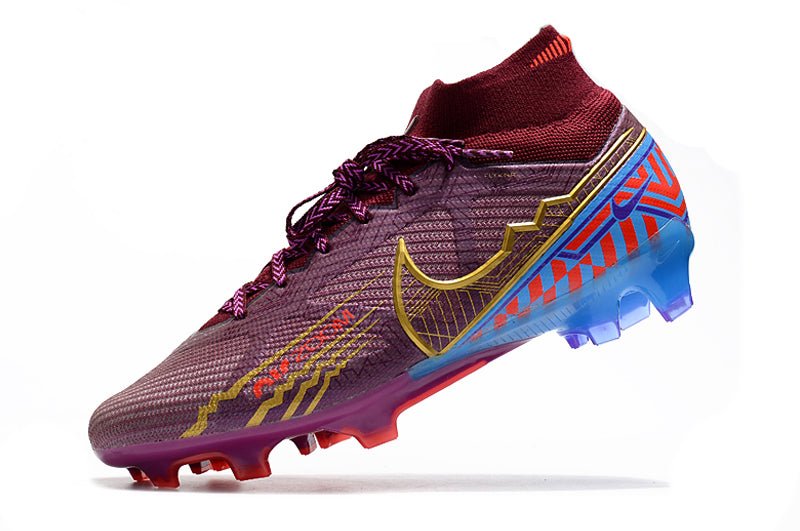Nike Mercurial Superfly 9 Elite SG – KM – Foncé Betterave Métallique Or - FootXPert