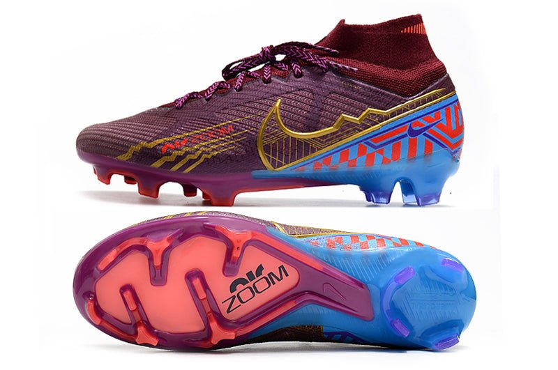 Nike Mercurial Superfly 9 Elite SG – KM – Foncé Betterave Métallique Or - FootXPert