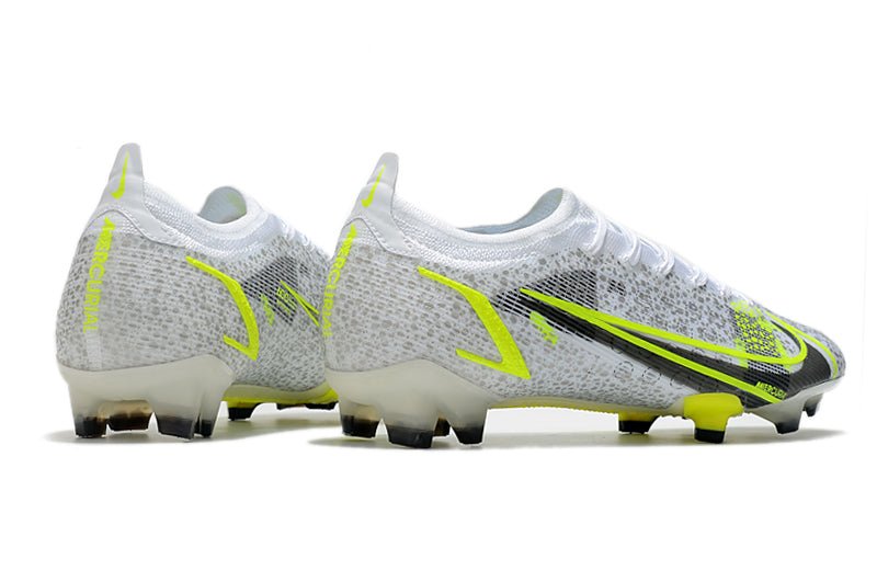 Nike Mercurial Vapor 14 Elite FG – Silver Safari – Blanc Noir Argenté Jaune Fluo - FootXPert