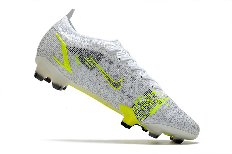 Nike Mercurial Vapor 14 Elite FG – Silver Safari – Blanc Noir Argenté Jaune Fluo - FootXPert
