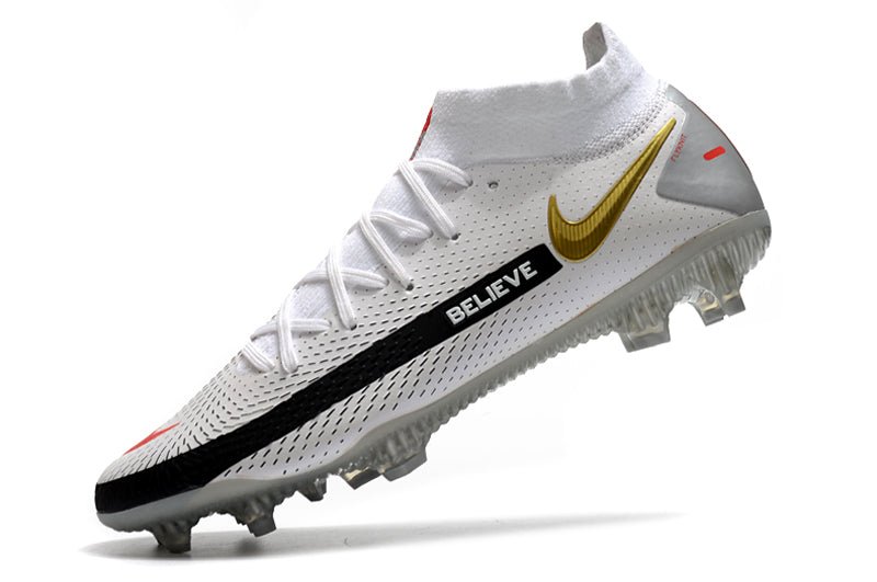 Nike Phantom GT Elite DF FG – Blanc Noir Or Rouge - FootXPert