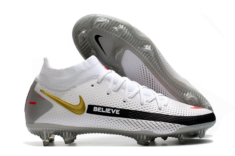 Nike Phantom GT Elite DF FG – Blanc Noir Or Rouge - FootXPert