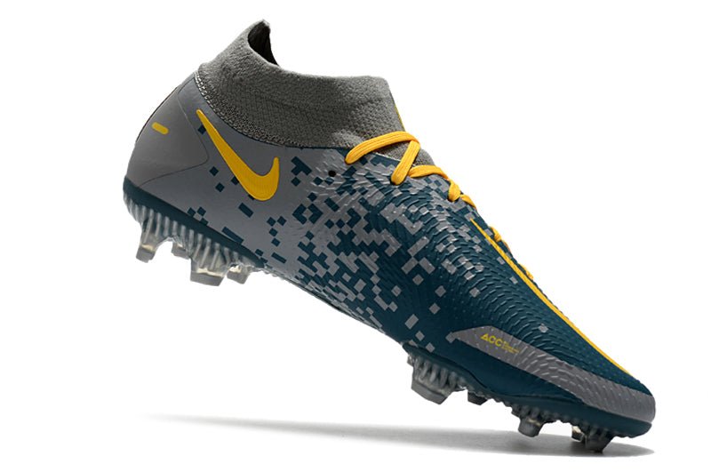 Nike Phantom GT Elite DF FG – Gris Bleu Jaune - FootXPert