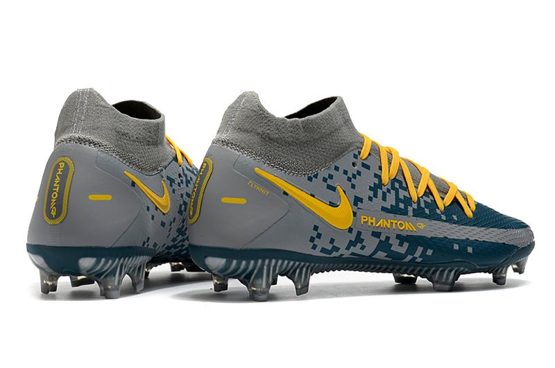 Nike Phantom GT Elite DF FG – Gris Bleu Jaune - FootXPert