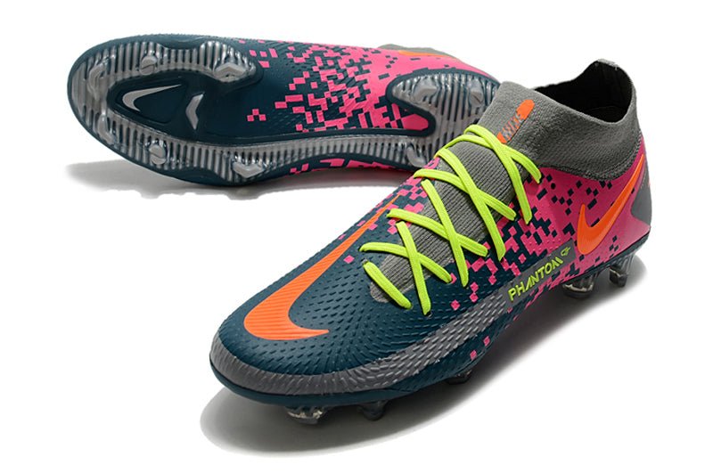 Nike Phantom GT Elite DF FG – Gris Bleu Rose Orange - FootXPert