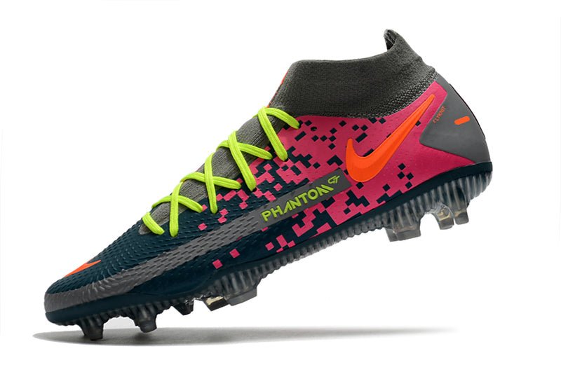 Nike Phantom GT Elite DF FG – Gris Bleu Rose Orange - FootXPert