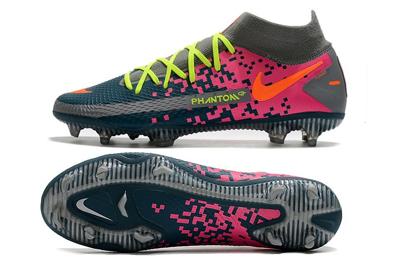 Nike Phantom GT Elite DF FG – Gris Bleu Rose Orange - FootXPert