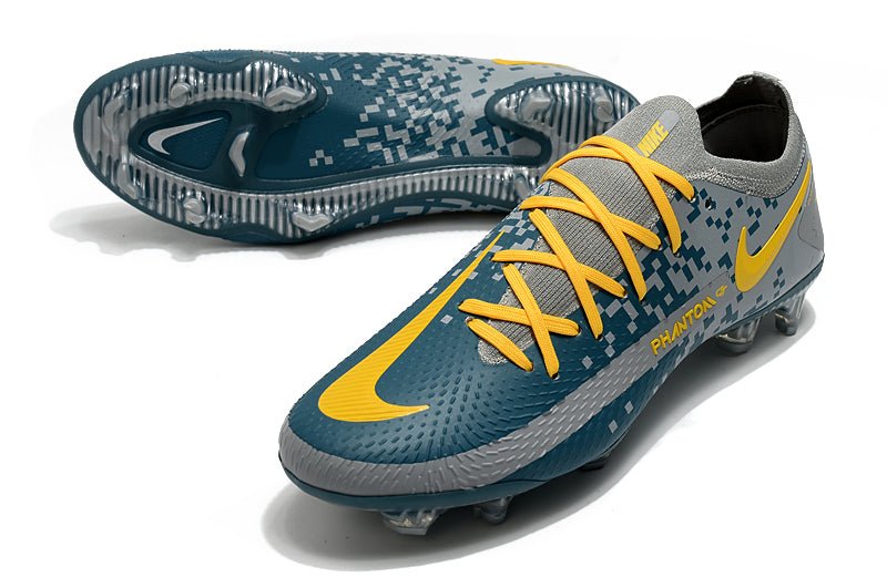 Nike Phantom GT Elite FG – Gris Bleu Jaune - FootXPert