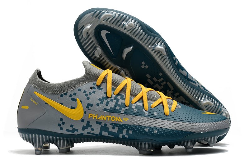 Nike Phantom GT Elite FG – Gris Bleu Jaune - FootXPert
