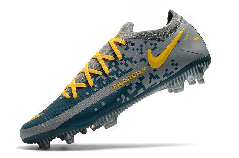 Nike Phantom GT Elite FG – Gris Bleu Jaune - FootXPert