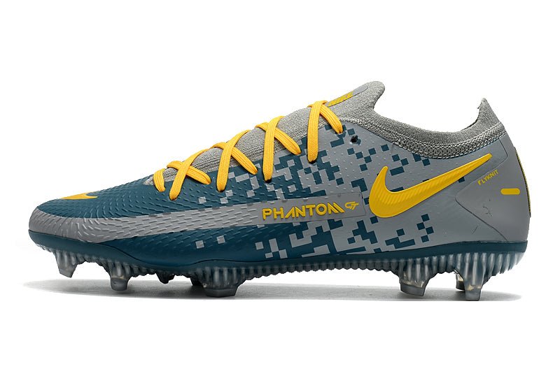 Nike Phantom GT Elite FG – Gris Bleu Jaune - FootXPert