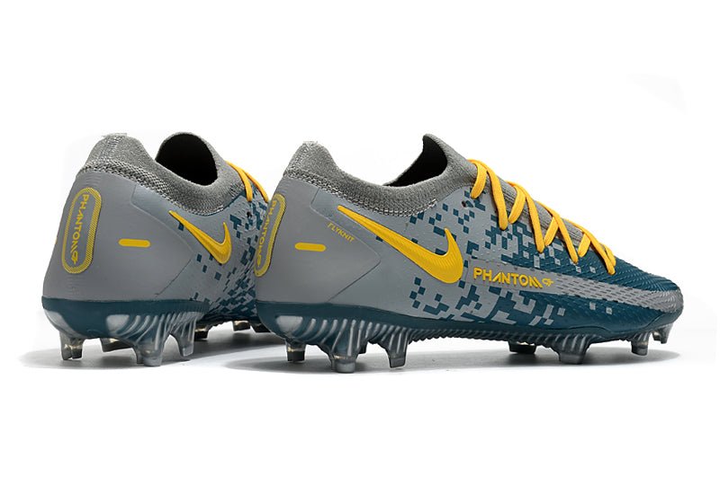 Nike Phantom GT Elite FG – Gris Bleu Jaune - FootXPert