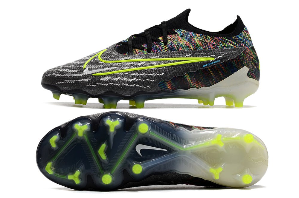 Nike Phantom GX Elite FG – Noir Volt Blanc Bleu Lumière - FootXPert