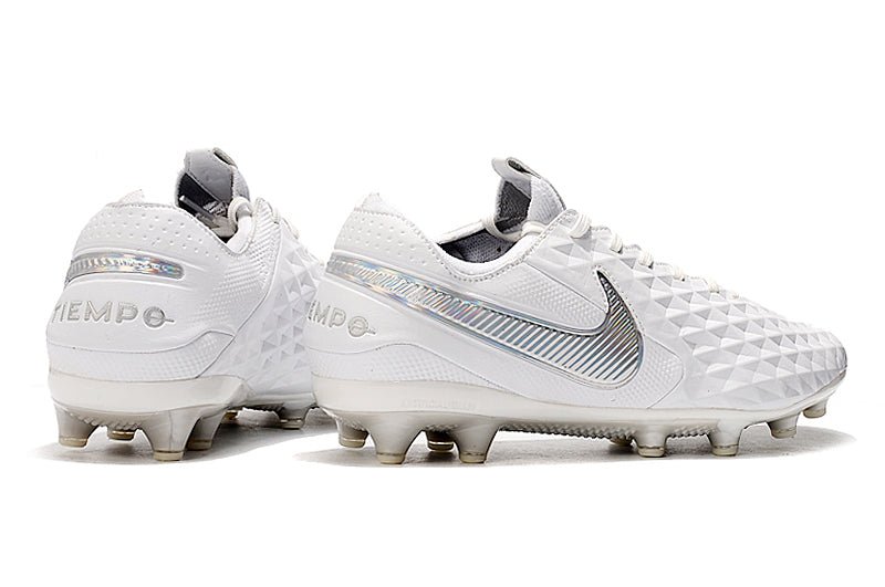 Nike Tiempo Legend 8 Elite FG – Blanc Chrome Platine - FootXPert