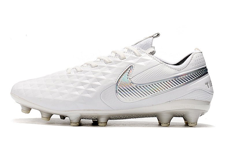 Nike Tiempo Legend 8 Elite FG – Blanc Chrome Platine - FootXPert
