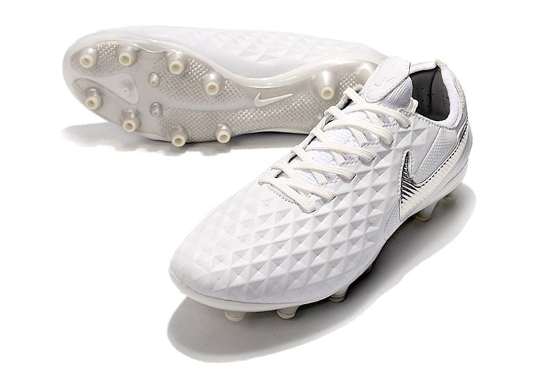 Nike Tiempo Legend 8 Elite FG – Blanc Chrome Platine - FootXPert