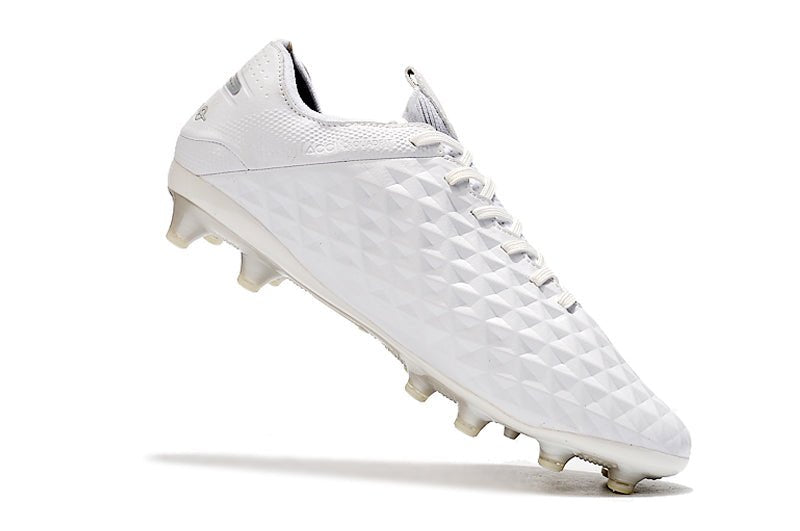 Nike Tiempo Legend 8 Elite FG – Blanc Chrome Platine - FootXPert