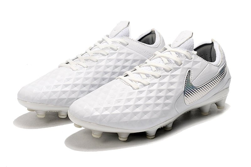 Nike Tiempo Legend 8 Elite FG – Blanc Chrome Platine - FootXPert