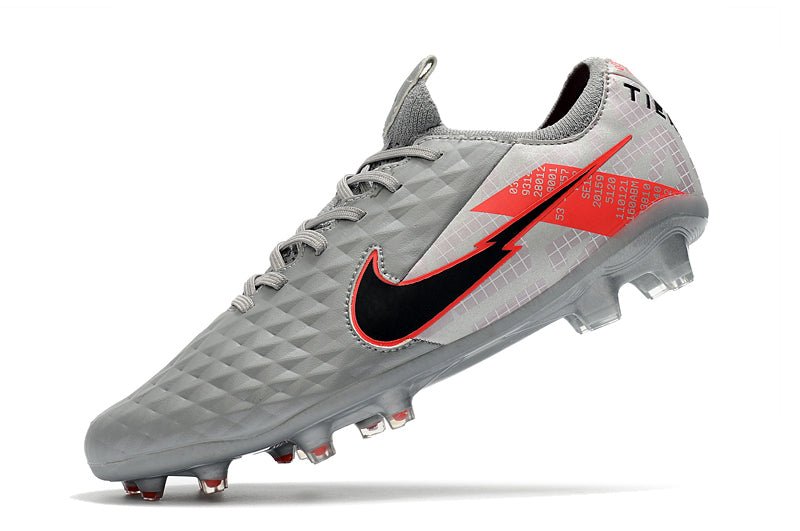 Nike Tiempo Legend 8 Elite FG – Gris Noir Rouge - FootXPert