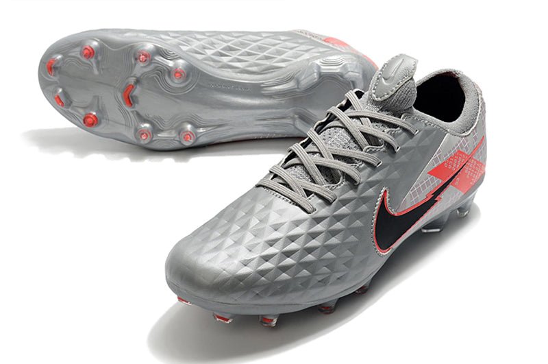 Nike Tiempo Legend 8 Elite FG – Gris Noir Rouge - FootXPert