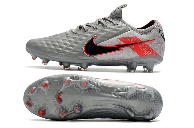 Nike Tiempo Legend 8 Elite FG – Gris Noir Rouge - FootXPert