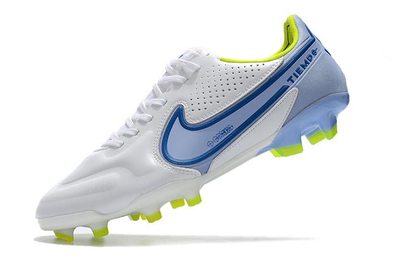 Nike Tiempo Legend 9 Elite FG – Blanc Bleu - FootXPert