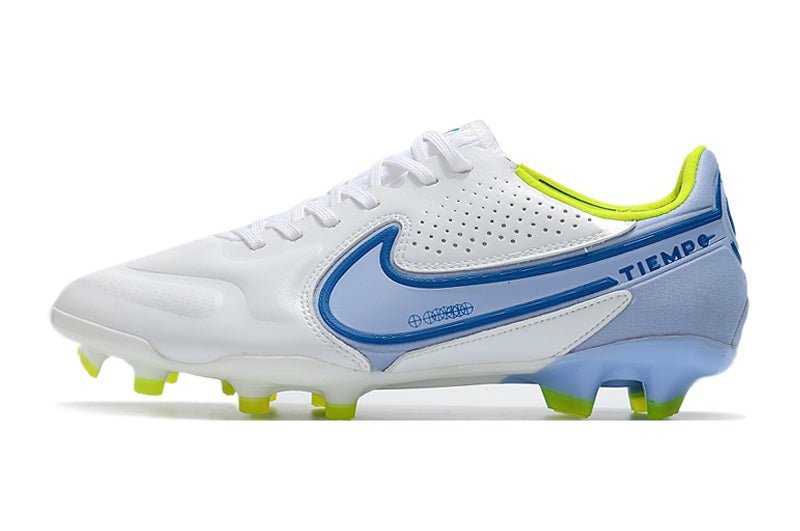 Nike Tiempo Legend 9 Elite FG – Blanc Bleu - FootXPert