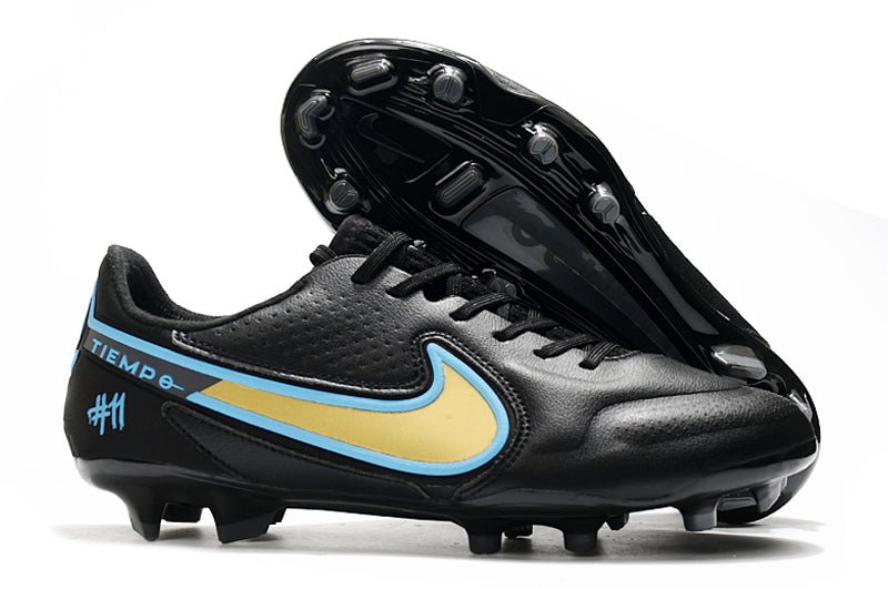 Nike Tiempo Legend 9 Elite FG – Bleu Noir Jaune - FootXPert