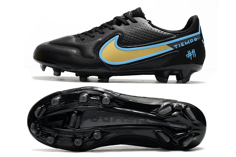 Nike Tiempo Legend 9 Elite FG – Bleu Noir Jaune - FootXPert