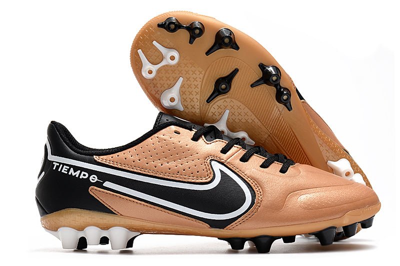 Nike Tiempo Legend 9 Elite FG – Cuivre Métallique Blanc Noir Cassé - FootXPert
