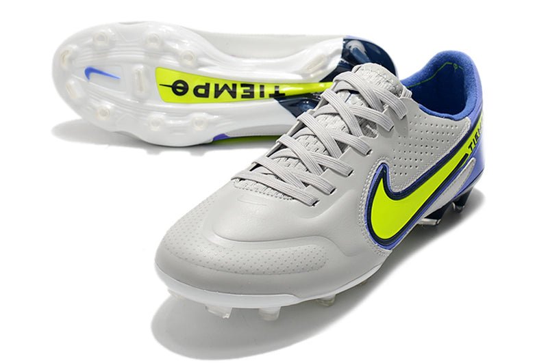 Nike Tiempo Legend 9 Elite FG – Gris Brouillard Volt Sapphire - FootXPert