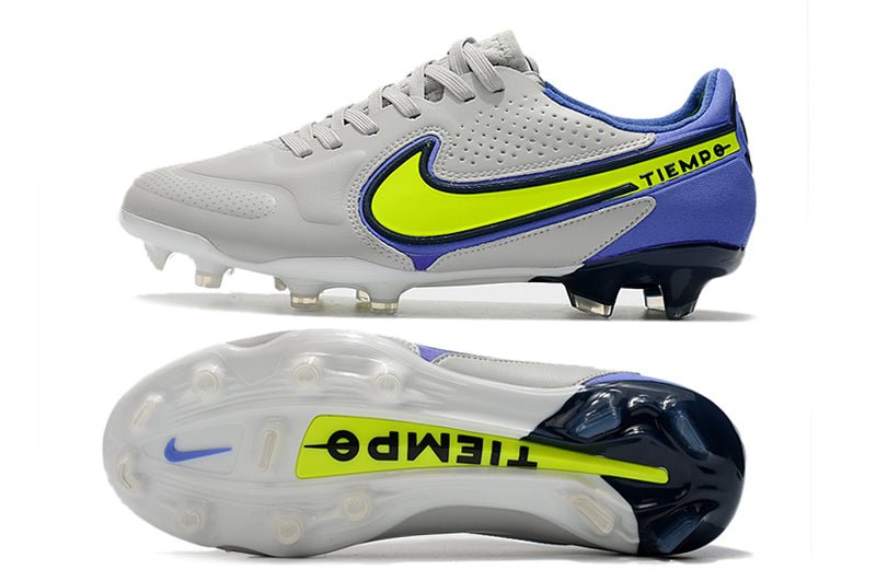 Nike Tiempo Legend 9 Elite FG – Gris Brouillard Volt Sapphire - FootXPert