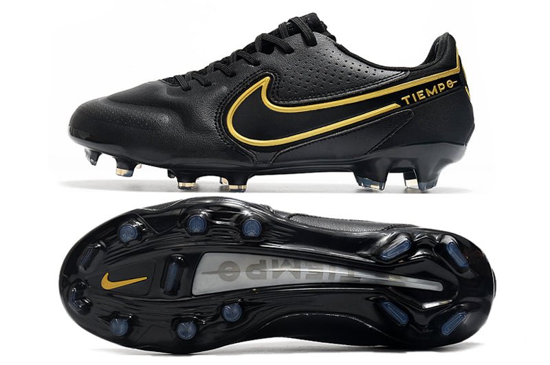 Nike Tiempo Legend 9 Elite FG – Noir Gris Foncé Métallique Anthracite - FootXPert