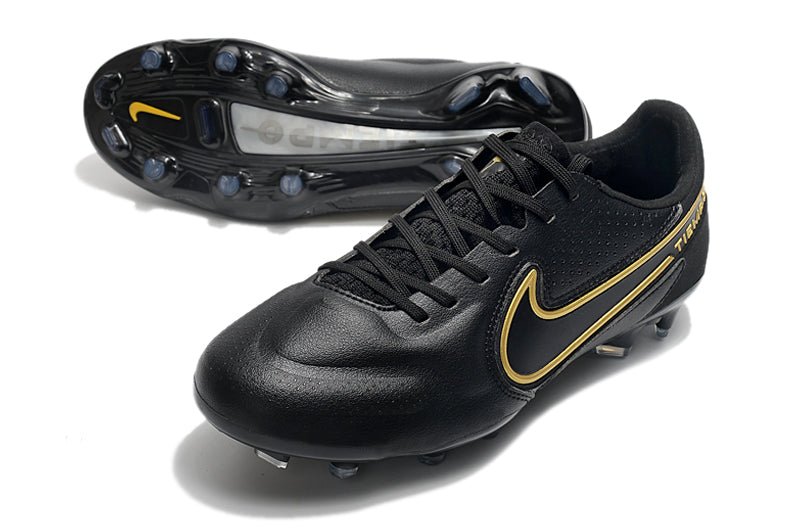 Nike Tiempo Legend 9 Elite FG – Noir Gris Foncé Métallique Anthracite - FootXPert
