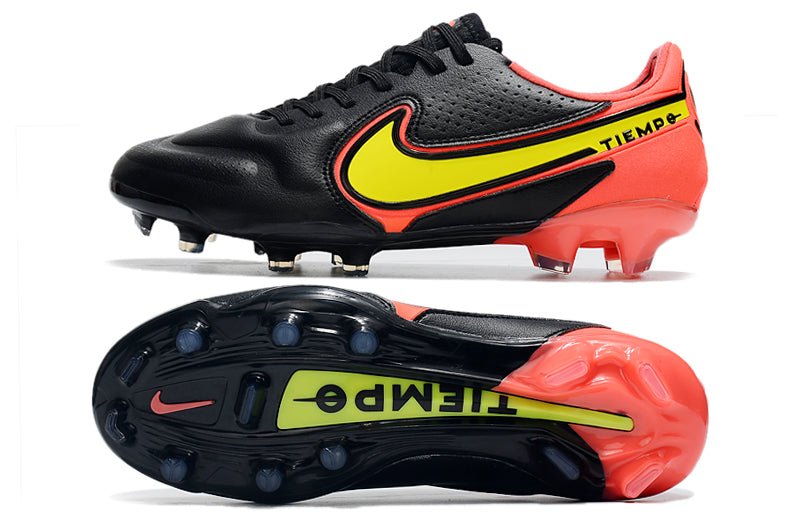 Nike Tiempo Legend 9 Elite FG – Noir Rouge Jaune - FootXPert
