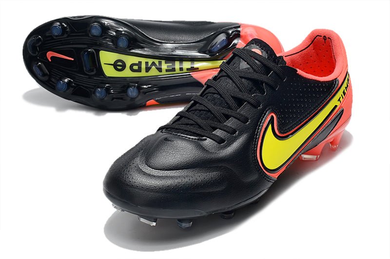 Nike Tiempo Legend 9 Elite FG – Noir Rouge Jaune - FootXPert