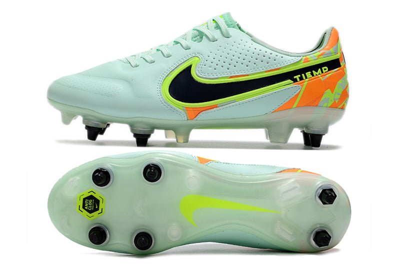 Nike Tiempo Legend 9 Elite SG - Pro – Barely Vert Noir Bleu Orange Total - FootXPert