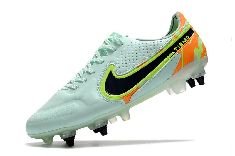 Nike Tiempo Legend 9 Elite SG - Pro – Barely Vert Noir Bleu Orange Total - FootXPert