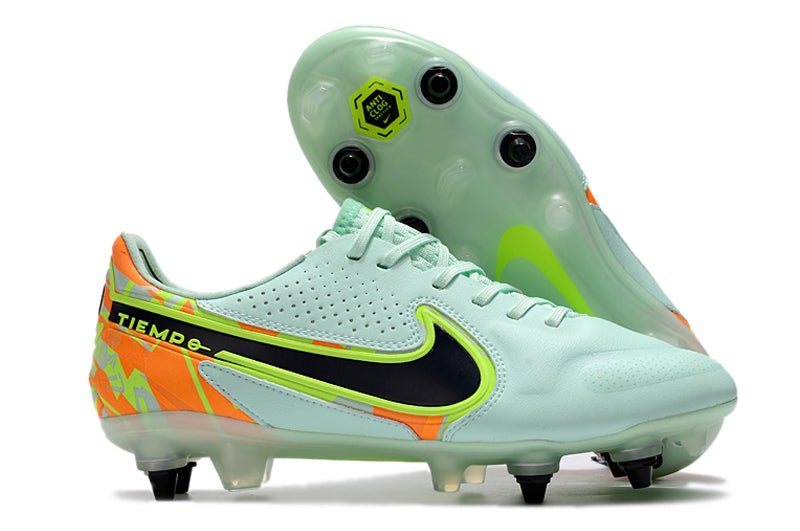 Nike Tiempo Legend 9 Elite SG - Pro – Barely Vert Noir Bleu Orange Total - FootXPert