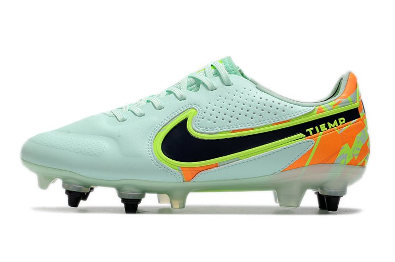 Nike Tiempo Legend 9 Elite SG - Pro – Barely Vert Noir Bleu Orange Total - FootXPert