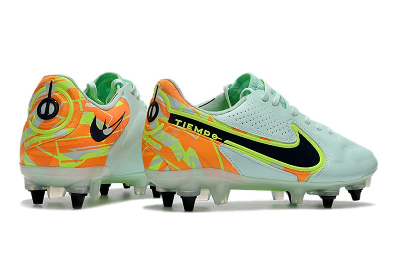 Nike Tiempo Legend 9 Elite SG - Pro – Barely Vert Noir Bleu Orange Total - FootXPert