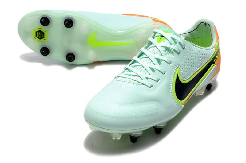 Nike Tiempo Legend 9 Elite SG - Pro – Barely Vert Noir Bleu Orange Total - FootXPert