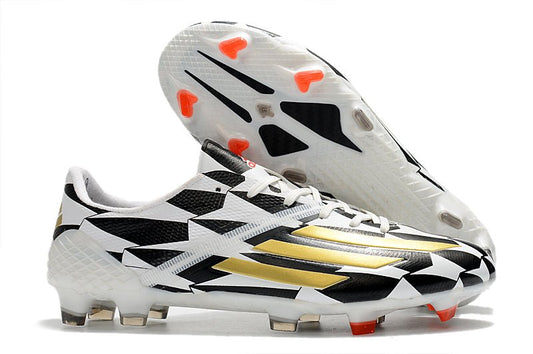 Adidas F50 Ghosted Adizero FG – Blanc Noir Or - FootXPert
