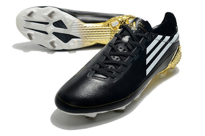 Adidas F50 Ghosted Adizero FG – Noir Blanc Or Métallique - FootXPert