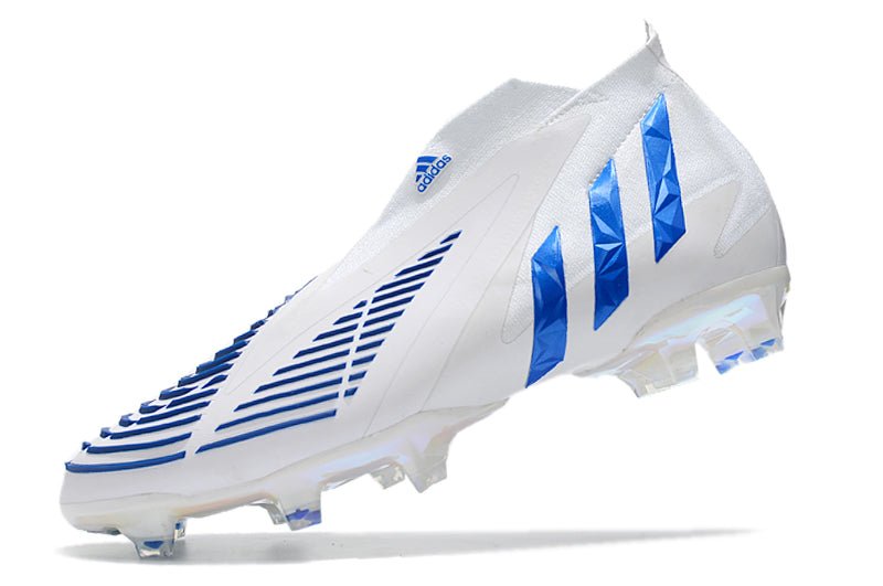 Adidas Predator Edge+ FG – Blanc Bleu Irisé - FootXPert