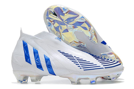 Adidas Predator Edge+ FG – Blanc Bleu Irisé - FootXPert
