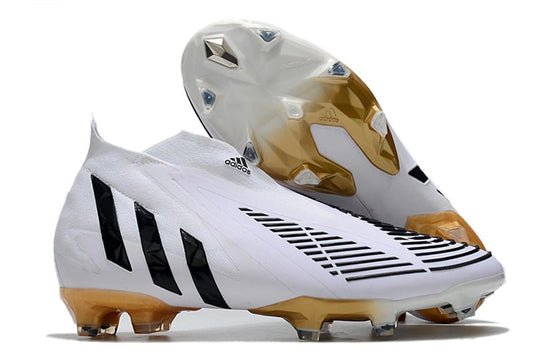 Adidas Predator Edge+ FG – Blanc Noir Or - FootXPert