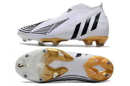Adidas Predator Edge+ FG – Blanc Noir Or - FootXPert