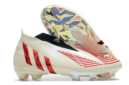 Adidas Predator Edge+ FG – Off Blanc Rouge Vif Or Métallique - FootXPert